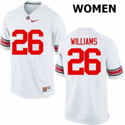 Women's Ohio State Buckeyes #26 Antonio Williams White Nike NCAA College Football Jersey New Year QDH3744NS